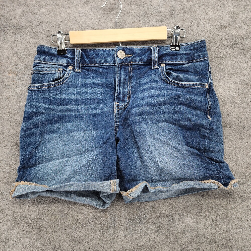 Maurices Shorts Womens 8 Blue Denim Mid Rise